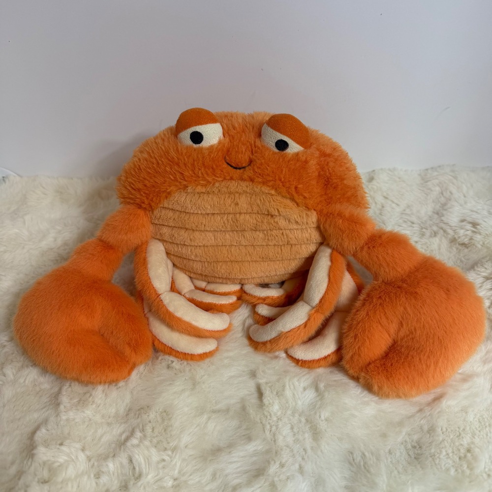 Jellycat Pinchsnap Crab Orange Plush CR2CRB Soft Stuffed Animal Authentic Orange